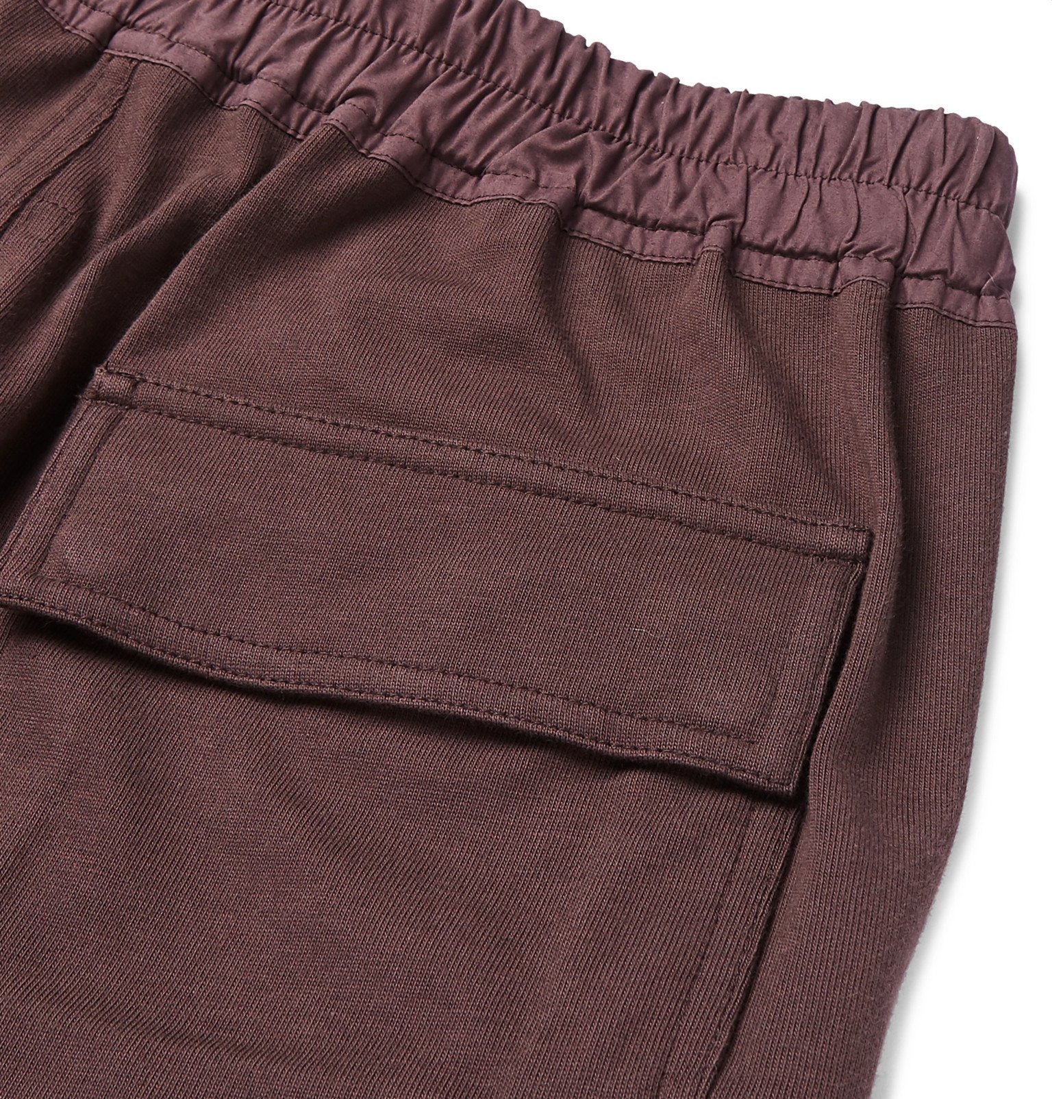 Rick Owens - Slim-Fit Tapered Cotton-Jersey Track Pants - Burgundy 