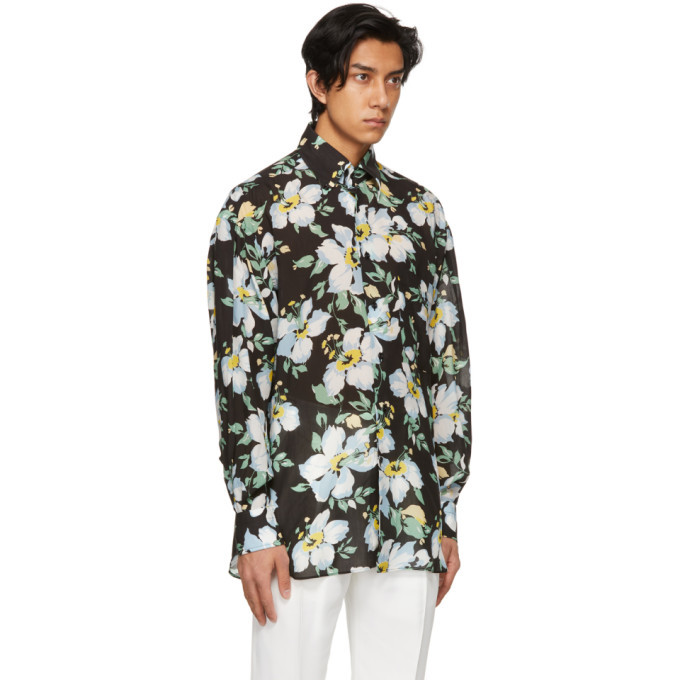 Tom Ford Black and Blue Floral Shirt TOM FORD