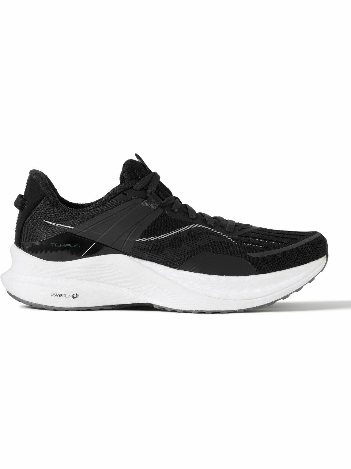 Photo: Saucony - Tempus Rubber-Trimmed Mesh Running Sneakers - Black