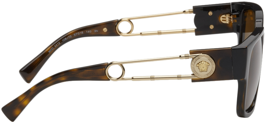 Versace Tortoiseshell Safety Pin 