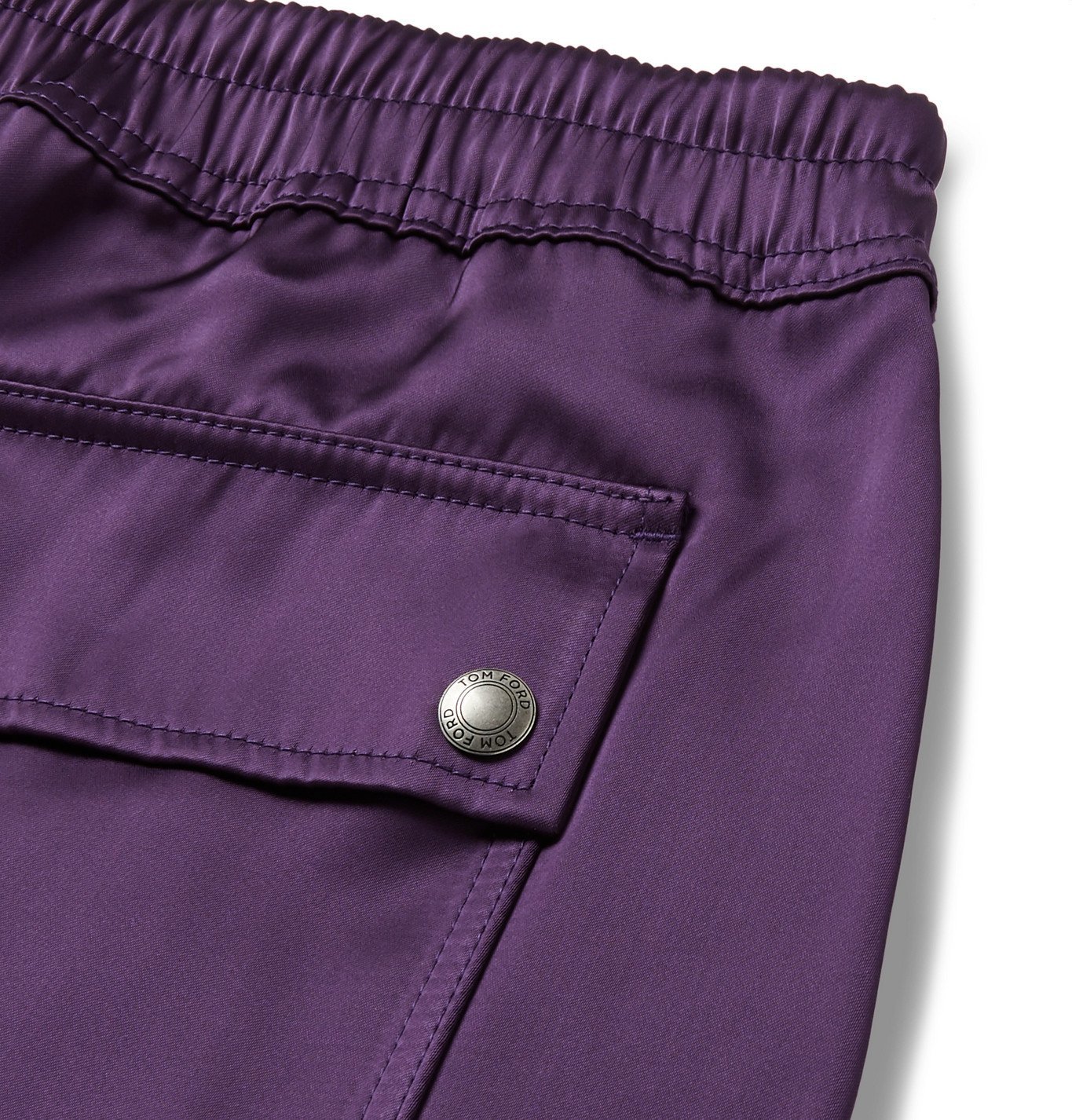 TOM FORD - Satin-Jersey Track Pants - Purple TOM FORD