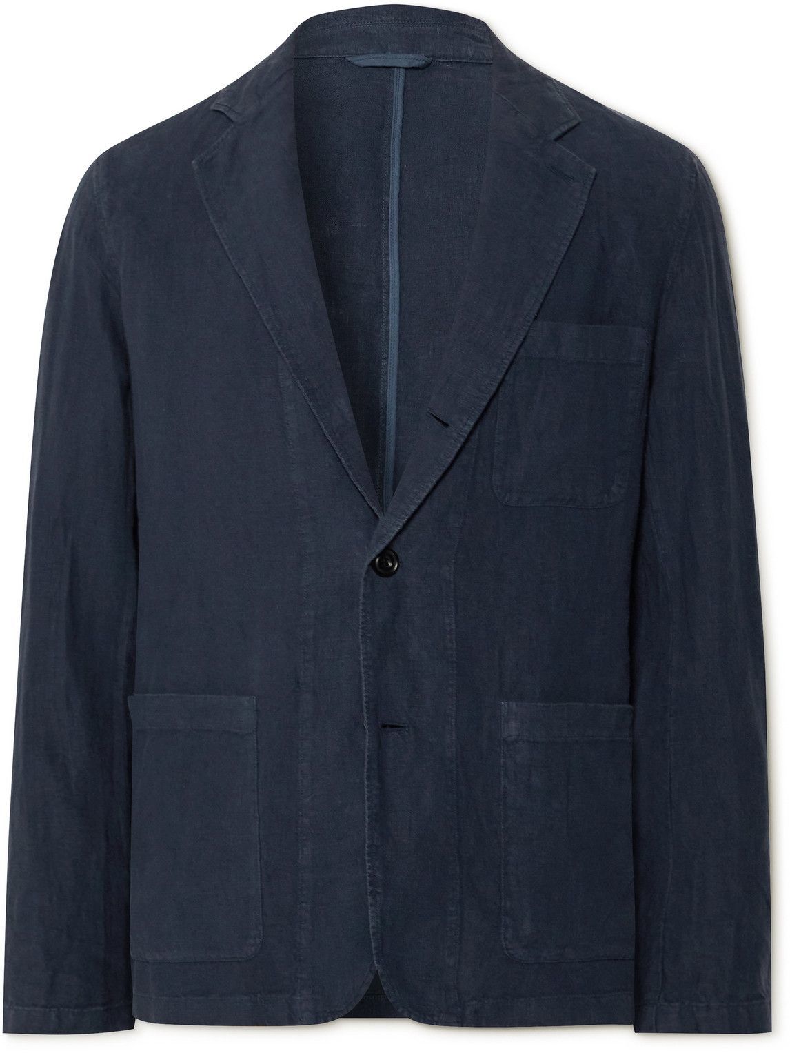 Hartford - Jobby Slub Linen Jacket - Blue Hartford