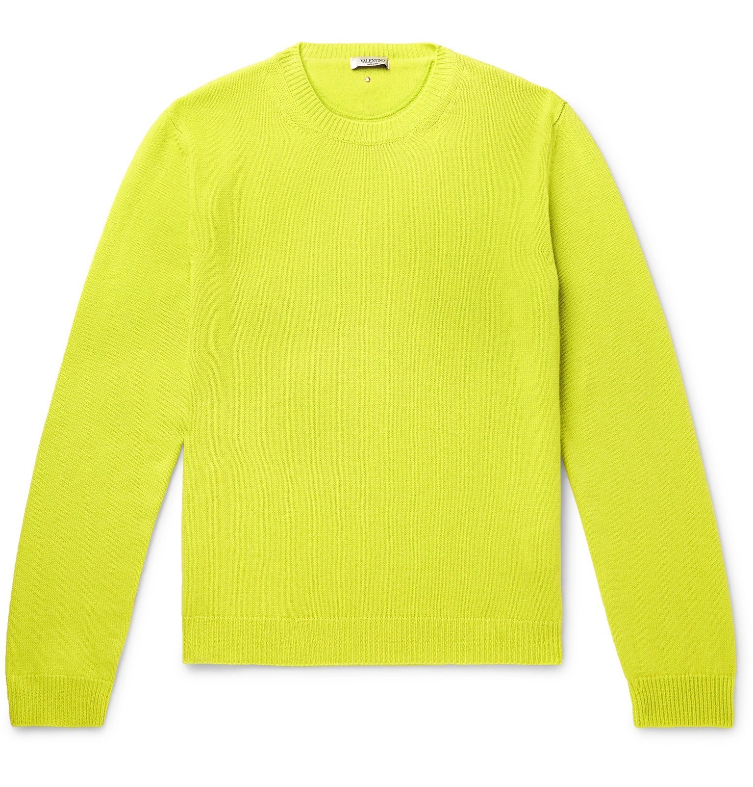 Valentino - Neon Cashmere Sweater - Yellow Valentino