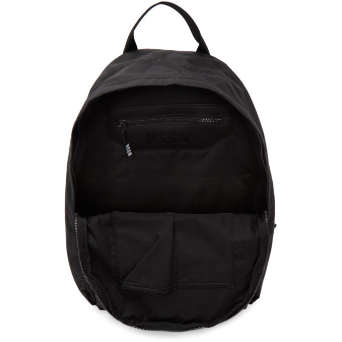 MSGM Black Logo Backpack MSGM