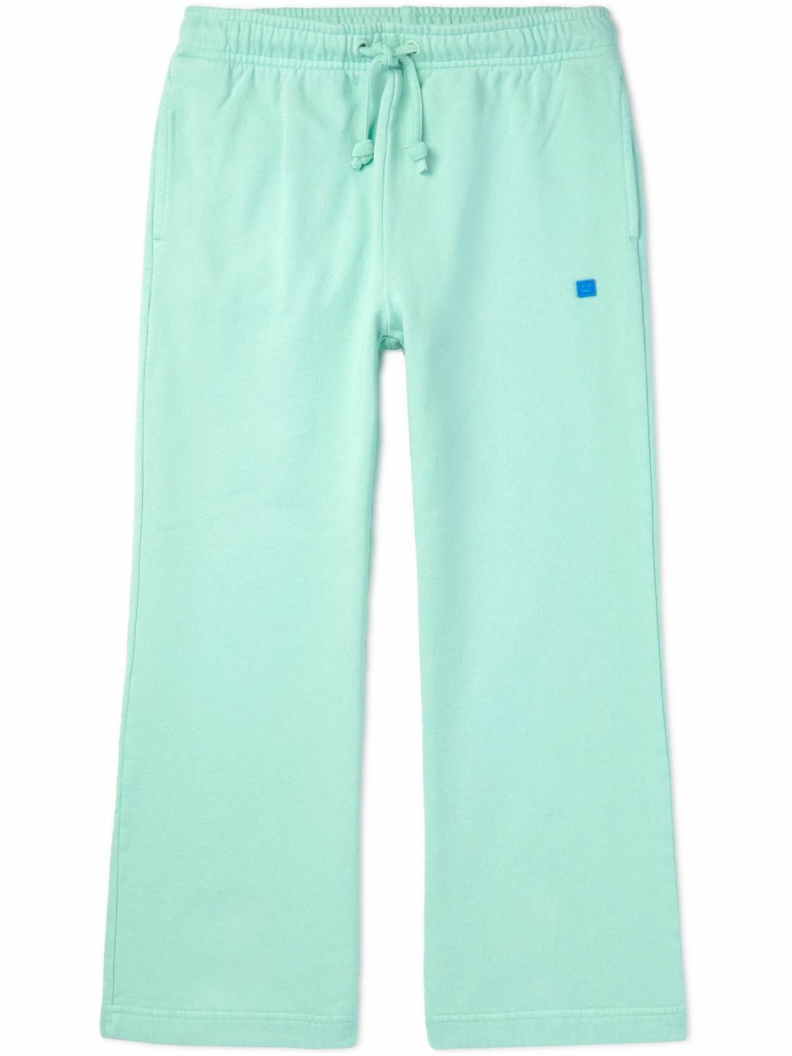 Acne Studios Kids Appliquéd CottonJersey Sweatpants Green