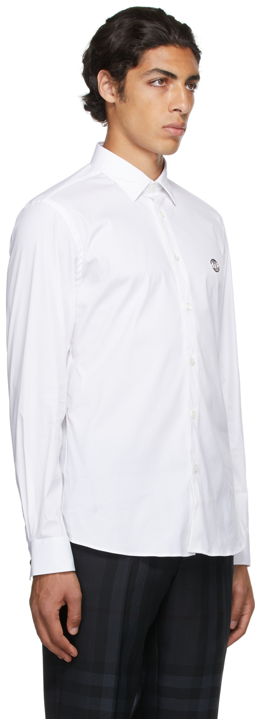 Burberry White Monogram Motif Oxford Shirt Burberry