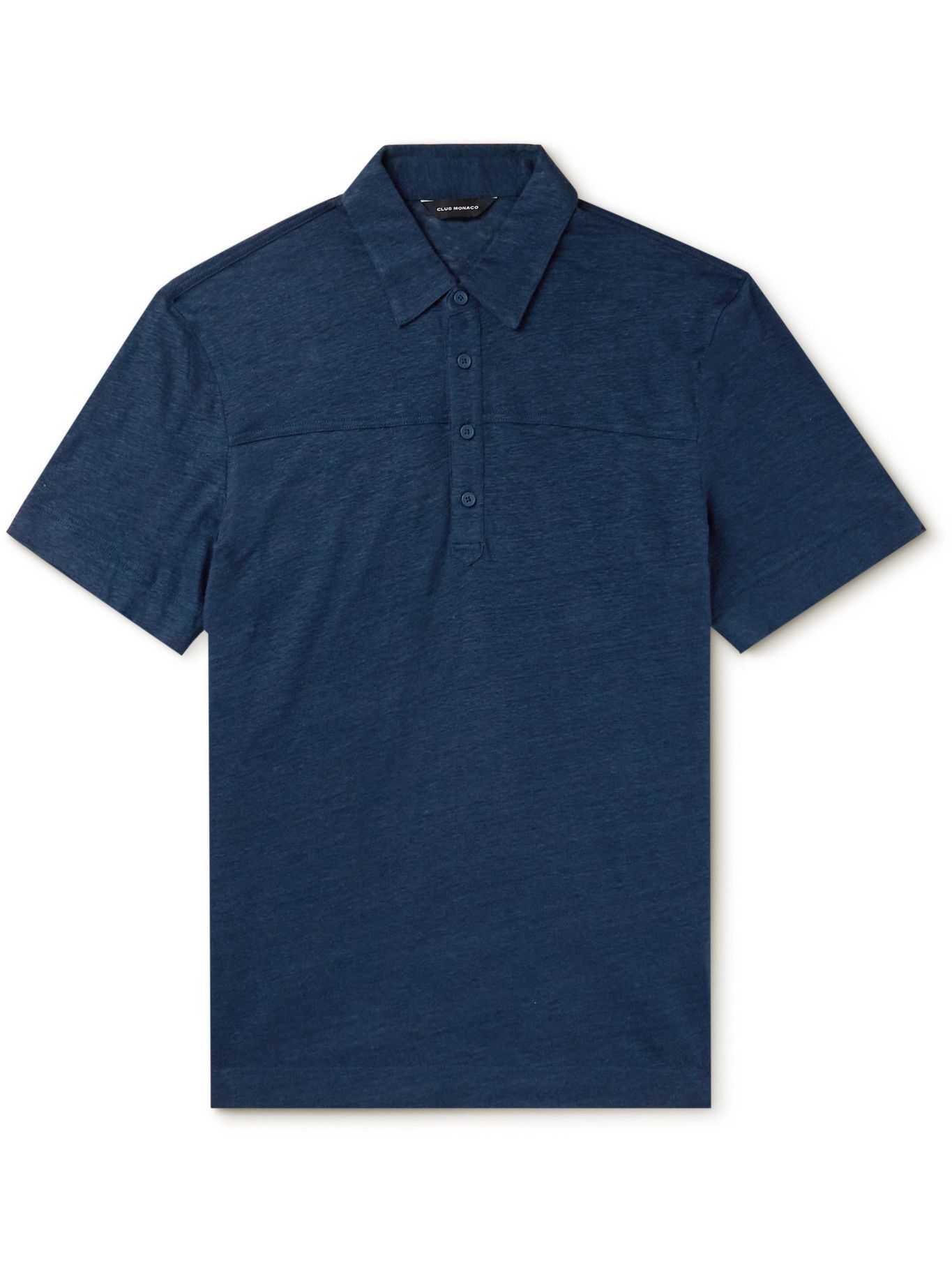 Club Monaco - Linen Polo Shirt - Blue Club Monaco