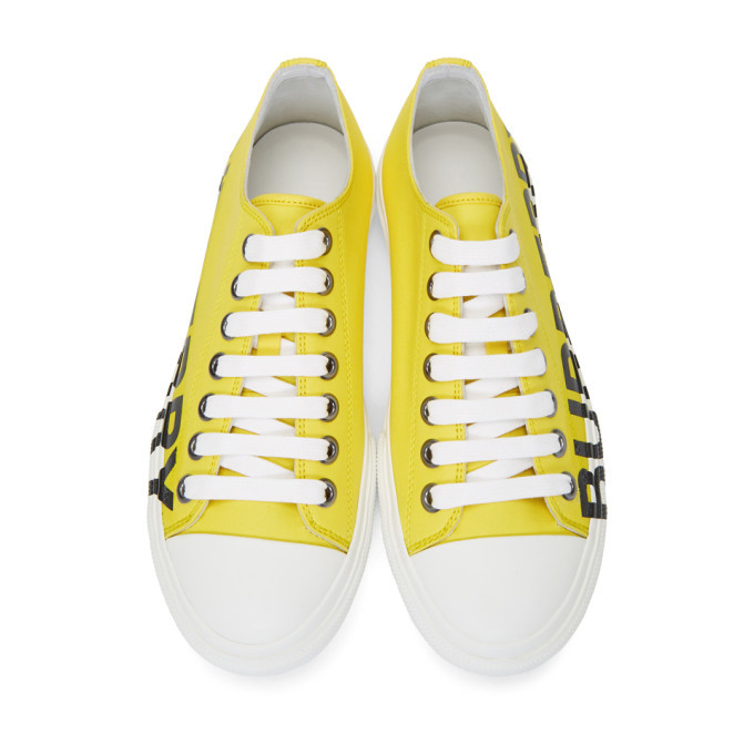 Burberry Yellow Larkhall Sneakers Burberry