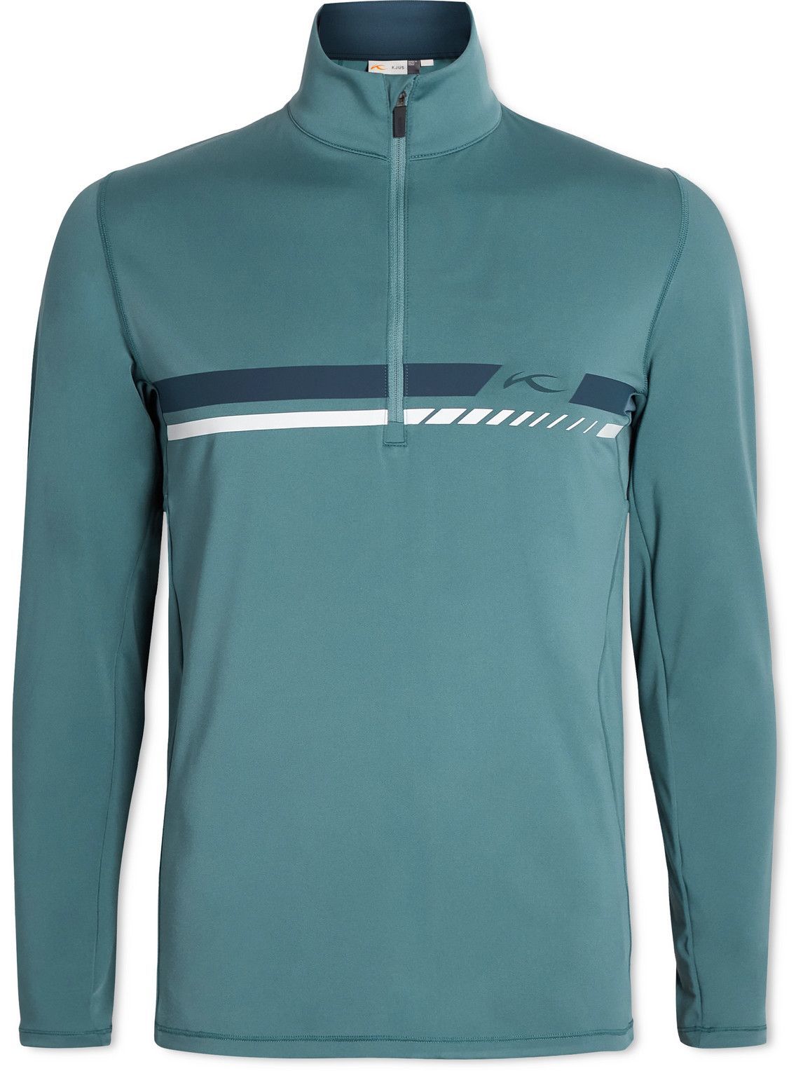 Kjus Golf Printed StretchJersey HalfZip Golf Top Blue Kjus Golf