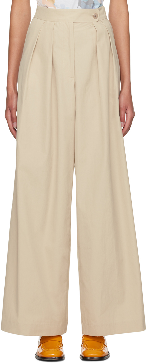 Dries Van Noten - Woman - Beige - Pants