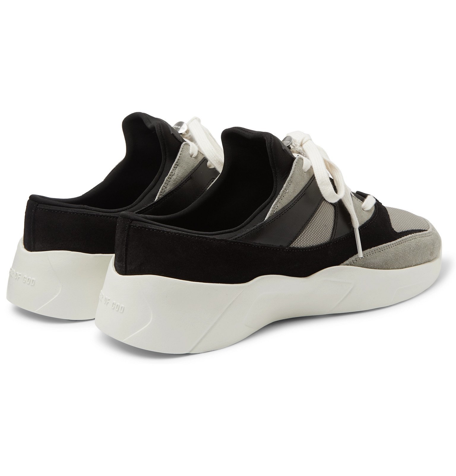 Fear Of God Essentials - Mesh, Suede and Leather Backless Sneakers - Gray  Fear Of God Essentials