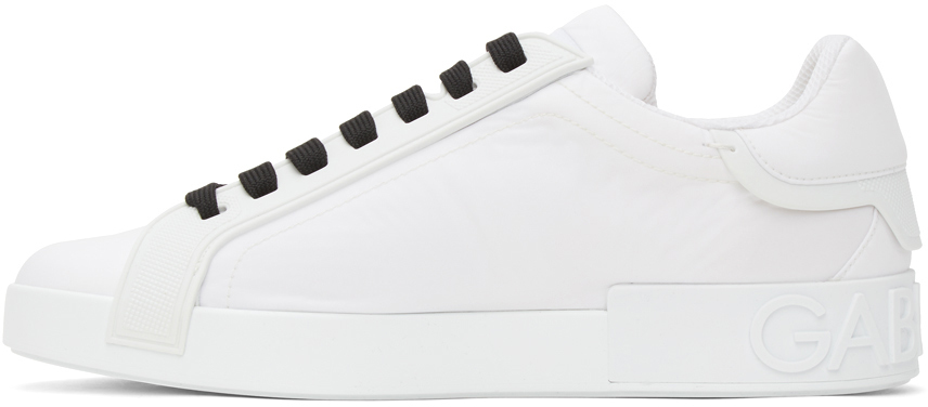 dolce and gabbana nylon and rubber portofino sneakers