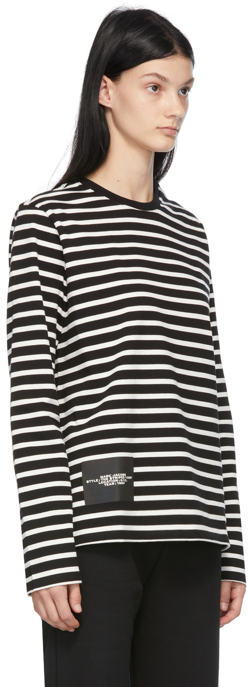 Marc Jacobs Black & White 'The Striped T-Shirt' Long Sleeve T-Shirt ...