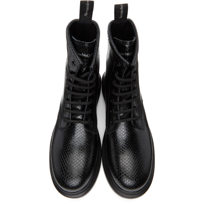 alexander mcqueen croc boots