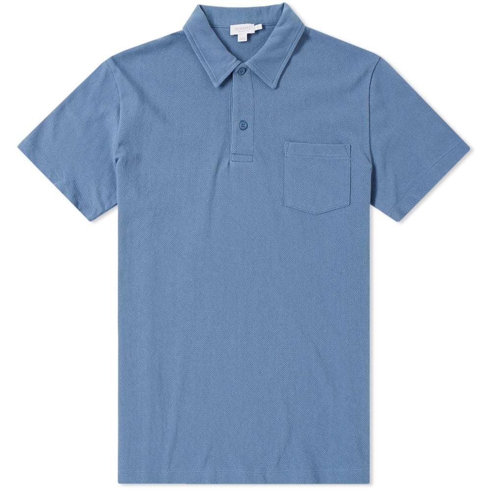 Sunspel Riviera Polo Blue Sunspel