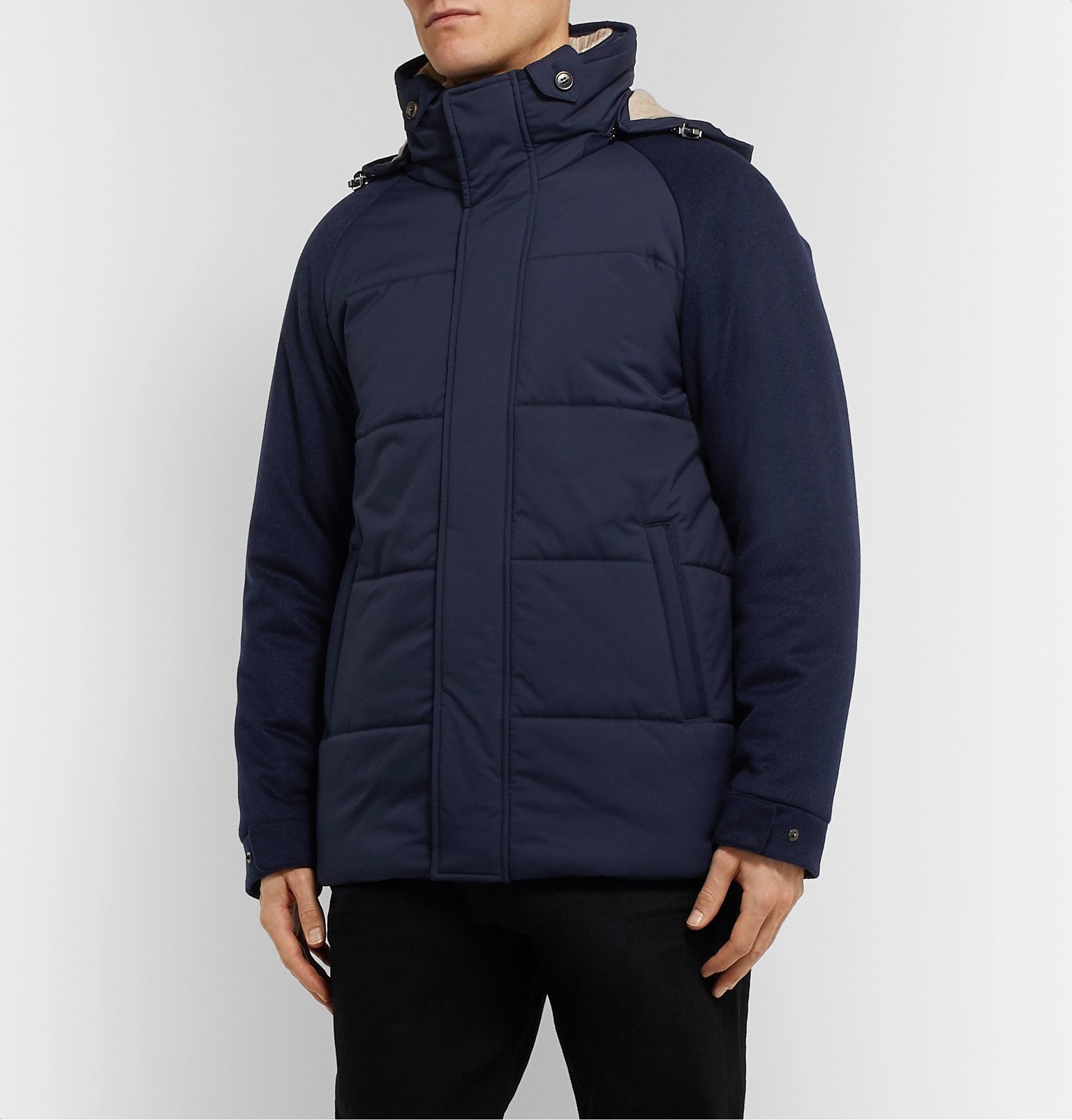 Loro Piana - Storm System Quilted Baby Cashmere and Shell Hooded Jacket ...