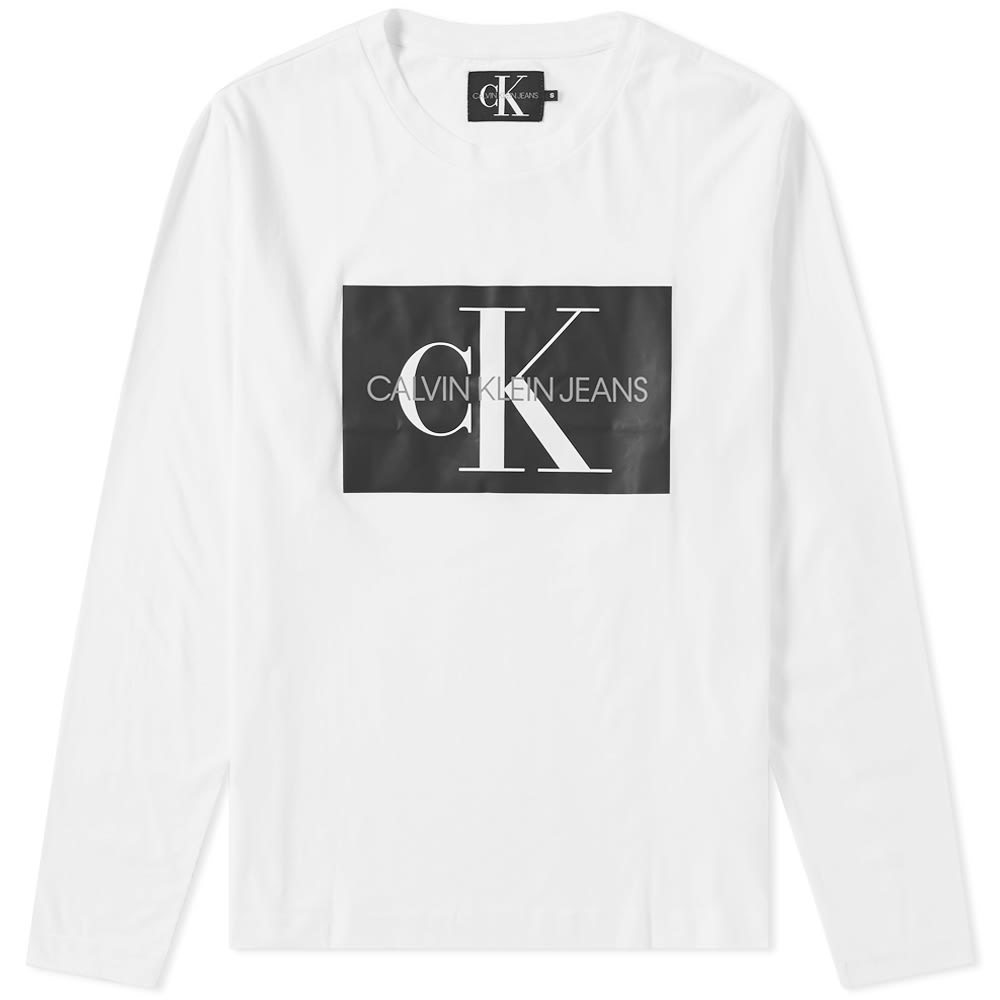 Calvin Klein Long Sleeve Monogram Box Logo Tee Calvin Klein