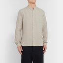 Oliver Spencer - Grandad-Collar Linen Shirt - Neutrals