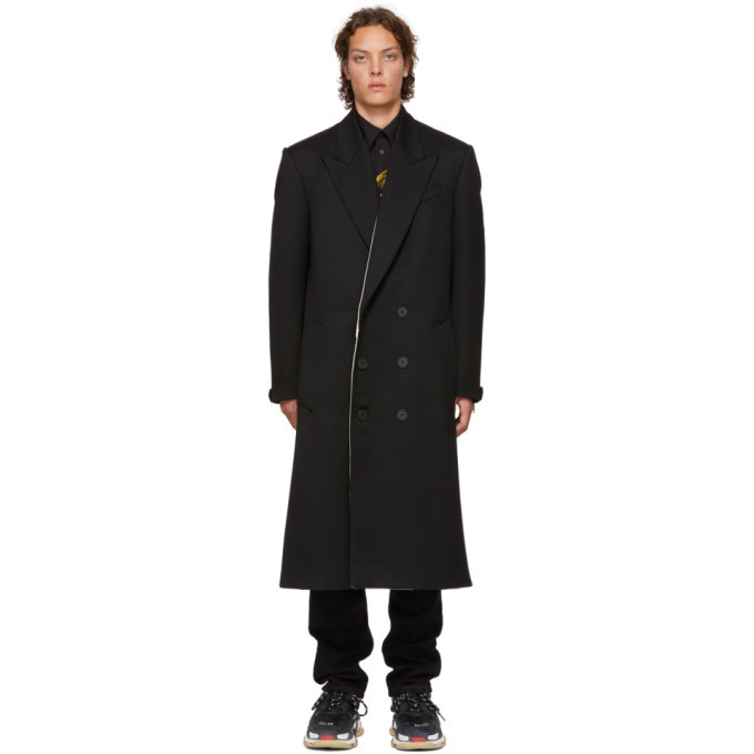 Givenchy Black DoubleBreasted Coat Givenchy