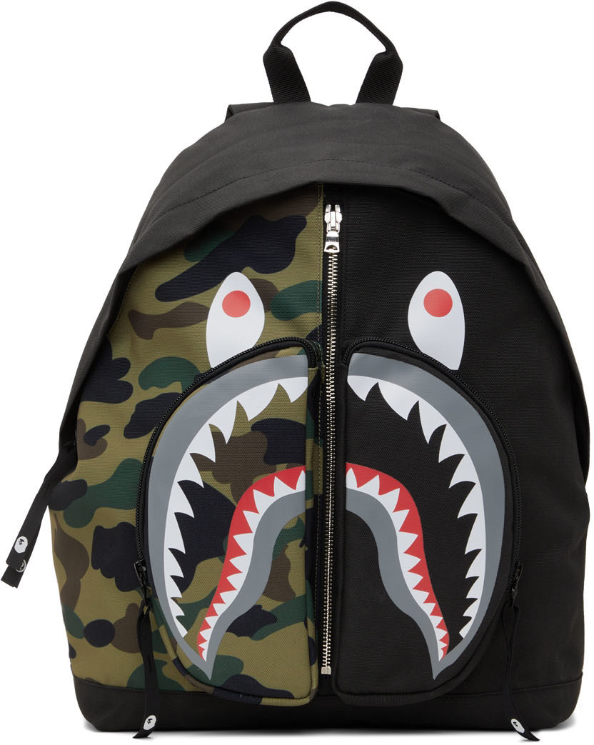 Photo: BAPE Black 1st Camo Shark Day Backpack