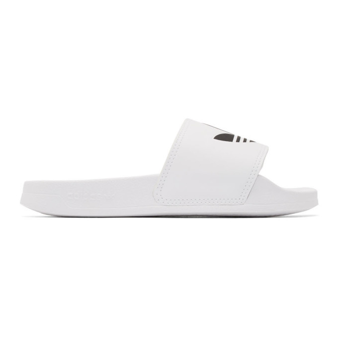 adidas white adilette slides