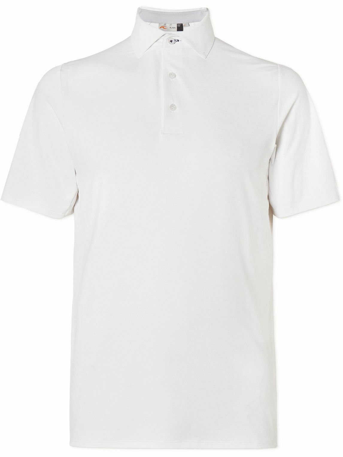 Kjus Golf Soren SlimFit StretchJersey Golf Polo Shirt White Kjus Golf
