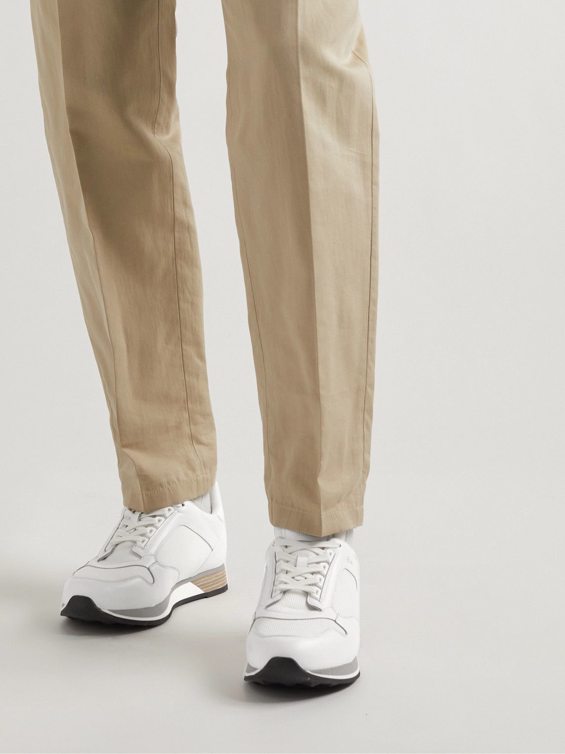 Dunhill - Duke Mesh and Leather Sneakers - White Dunhill