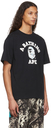 BAPE Black Glow-In-The-Dark Logo Print T-Shirt