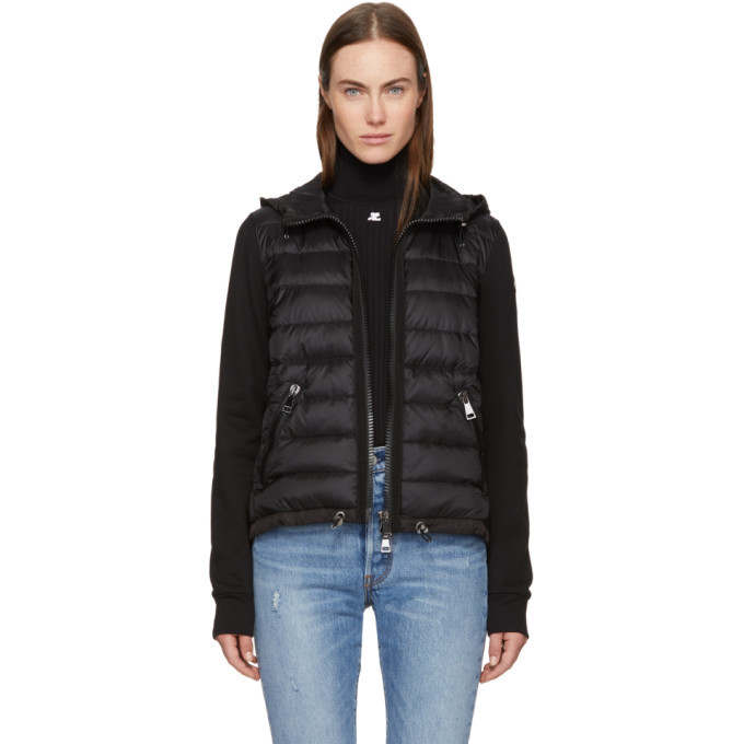 Moncler Black Down and Jersey Jacket 