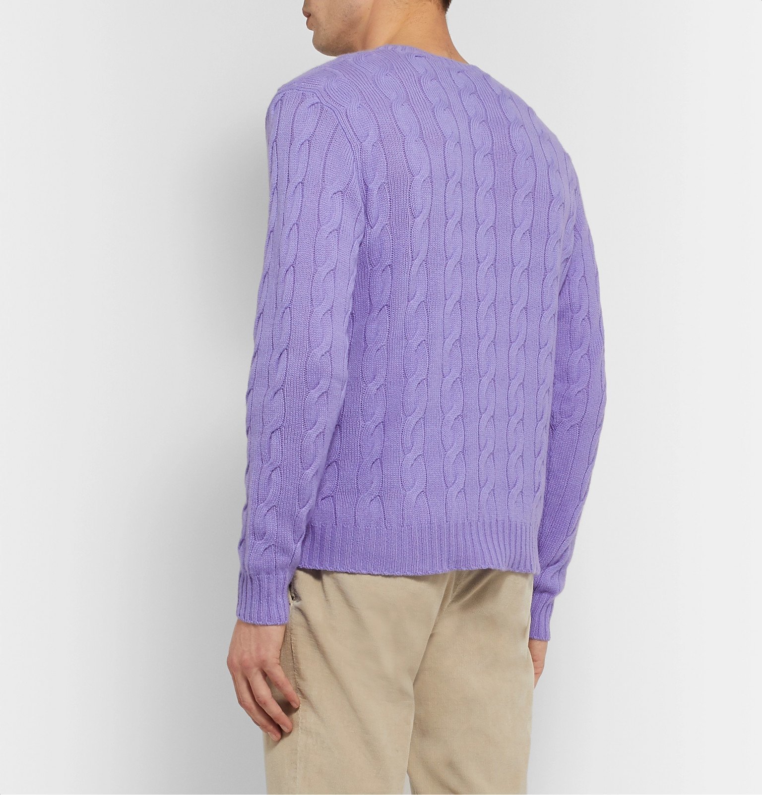 the north face purple label cable crew neck sweater