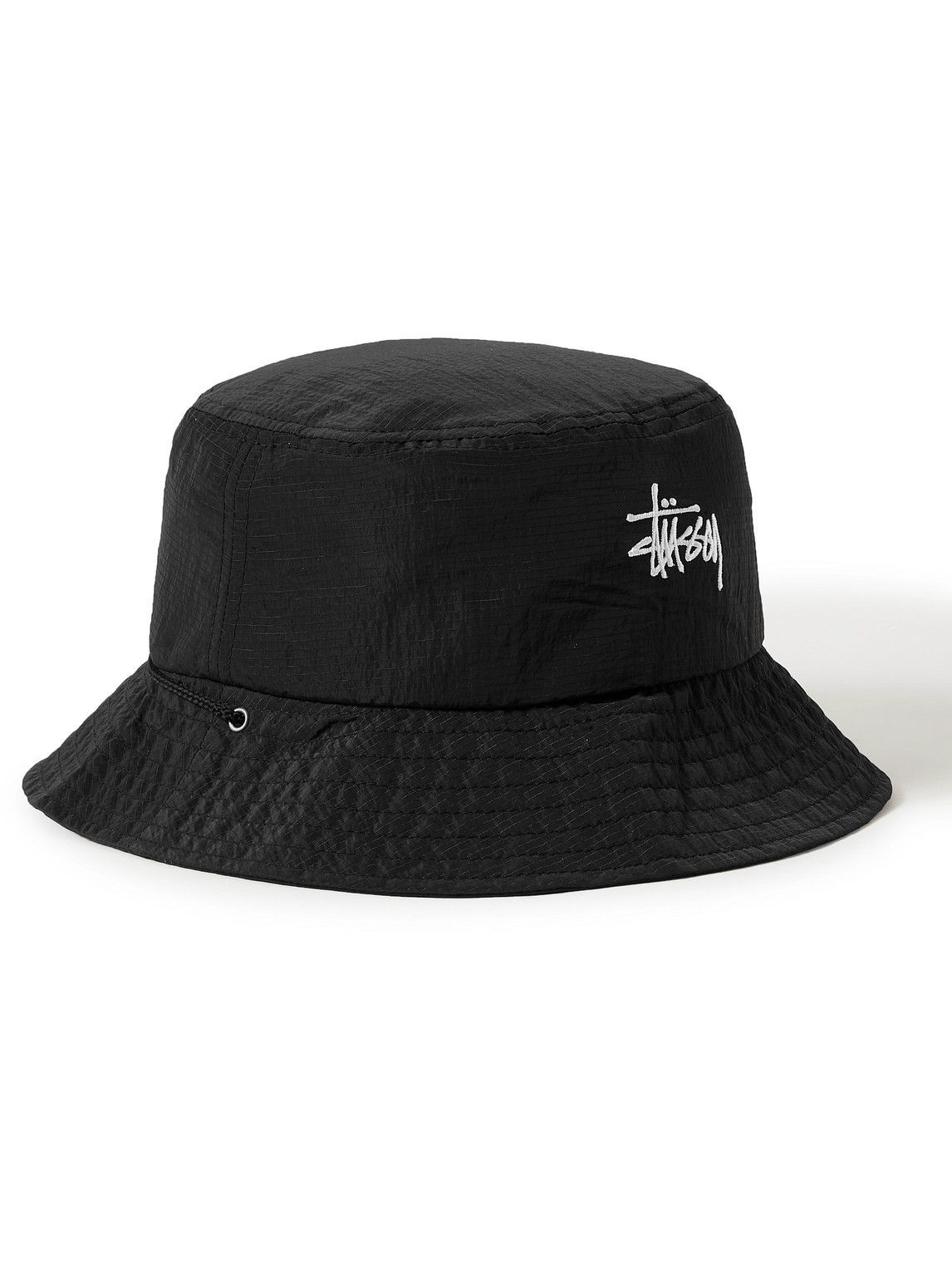 Stussy - Logo-Embroidered Nylon-Ripstop Bucket Hat - Black Stussy