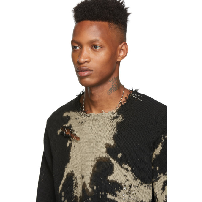 r13 bleached distressed sweater