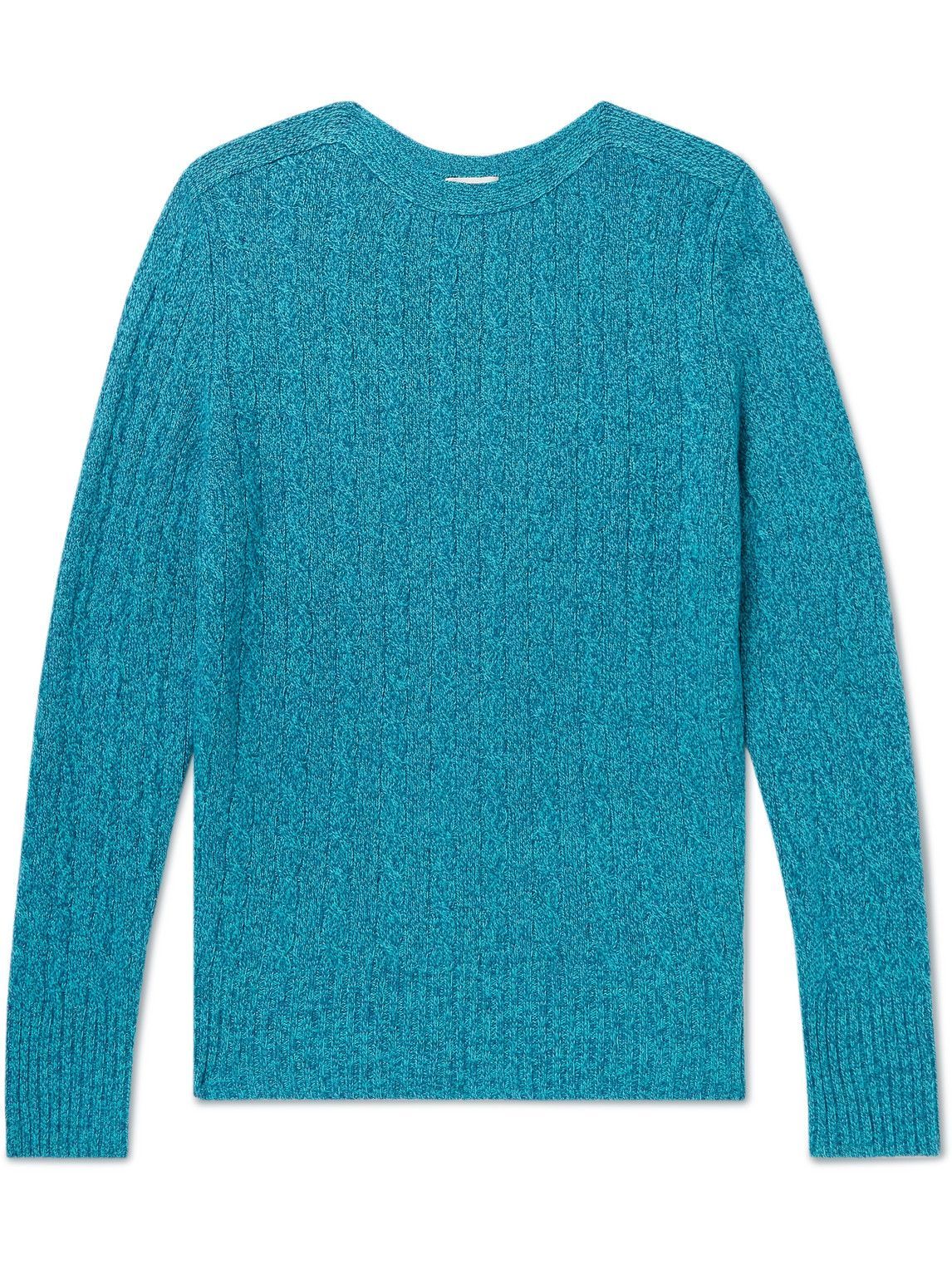 ERDEM - Dante Cable-Knit Sweater - Blue Erdem