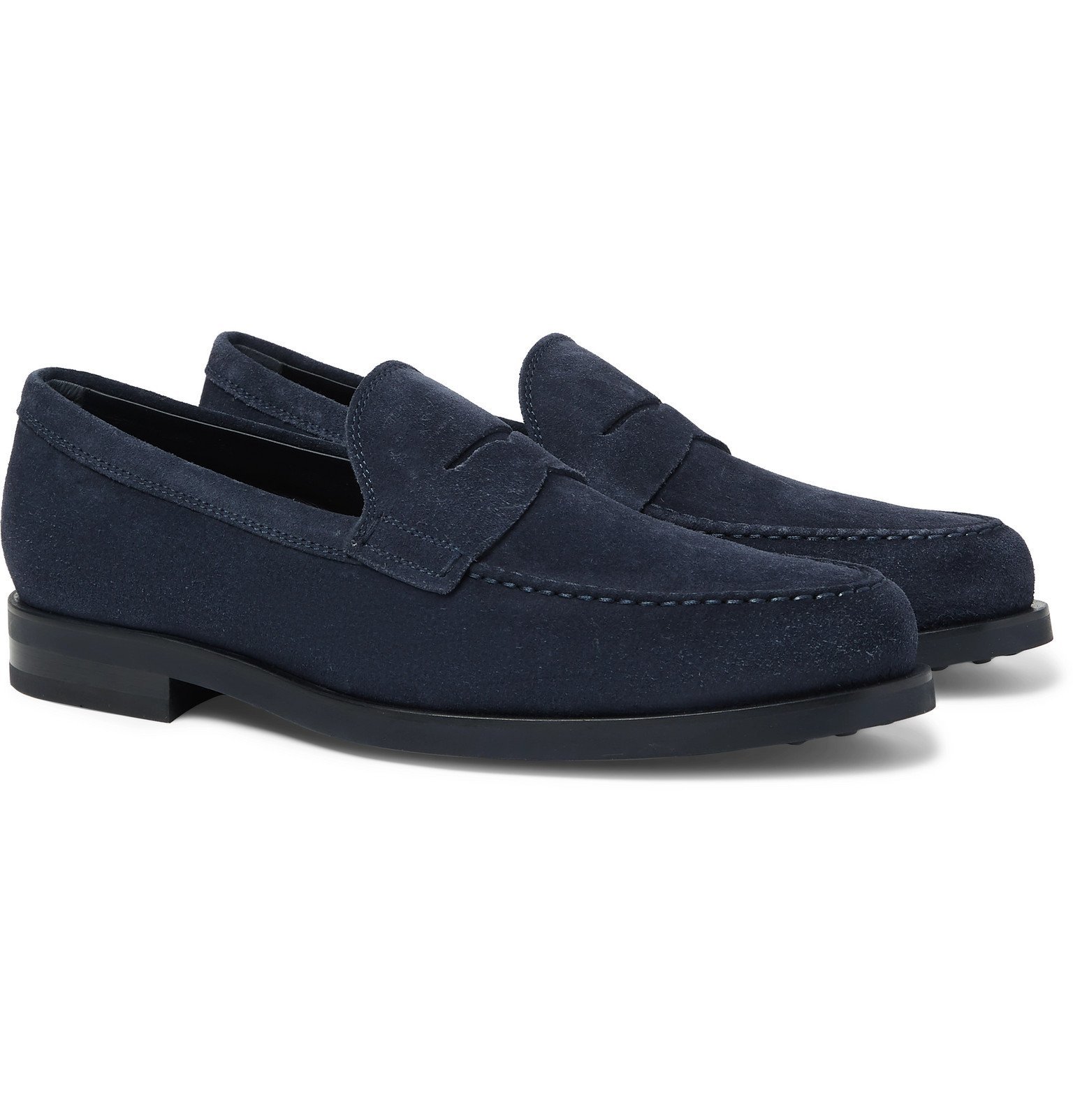 Tod's - Suede Penny Loafers - Blue Tod's