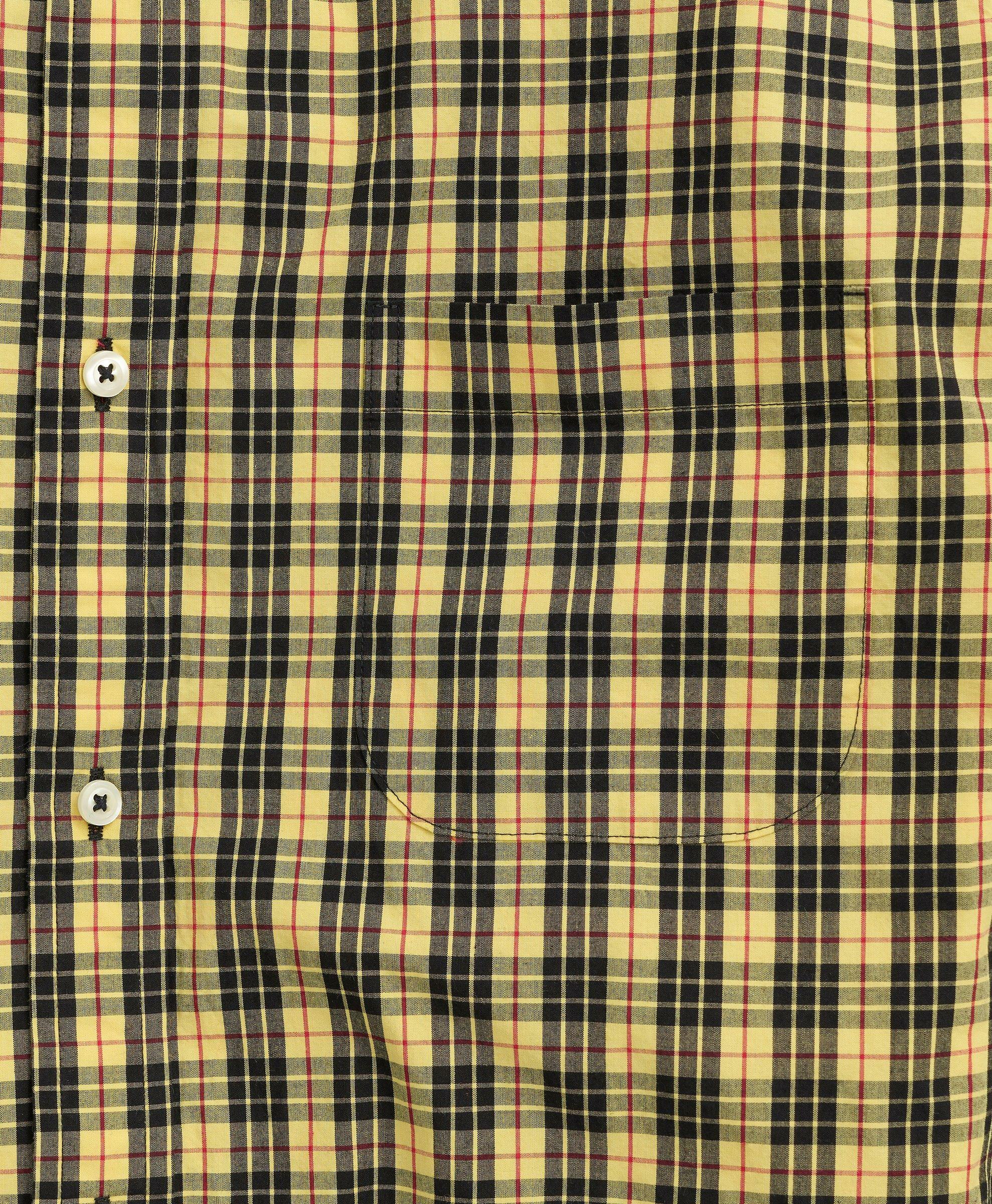 Brooks Brothers Men's Friday Shirt, Poplin Yellow Tartan