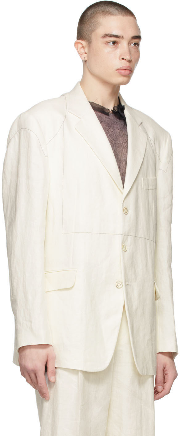 off white linen jacket
