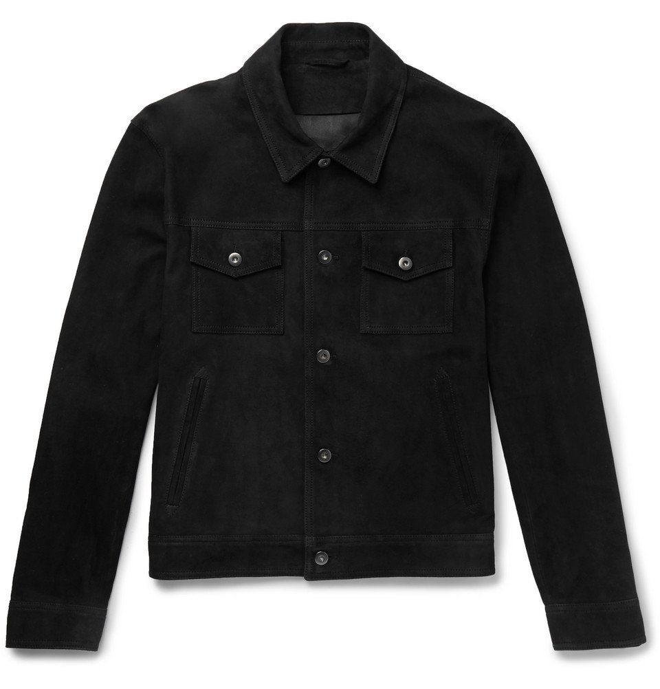 black suede trucker jacket mens