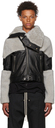 Rick Owens Black Shearling Leather Jacket