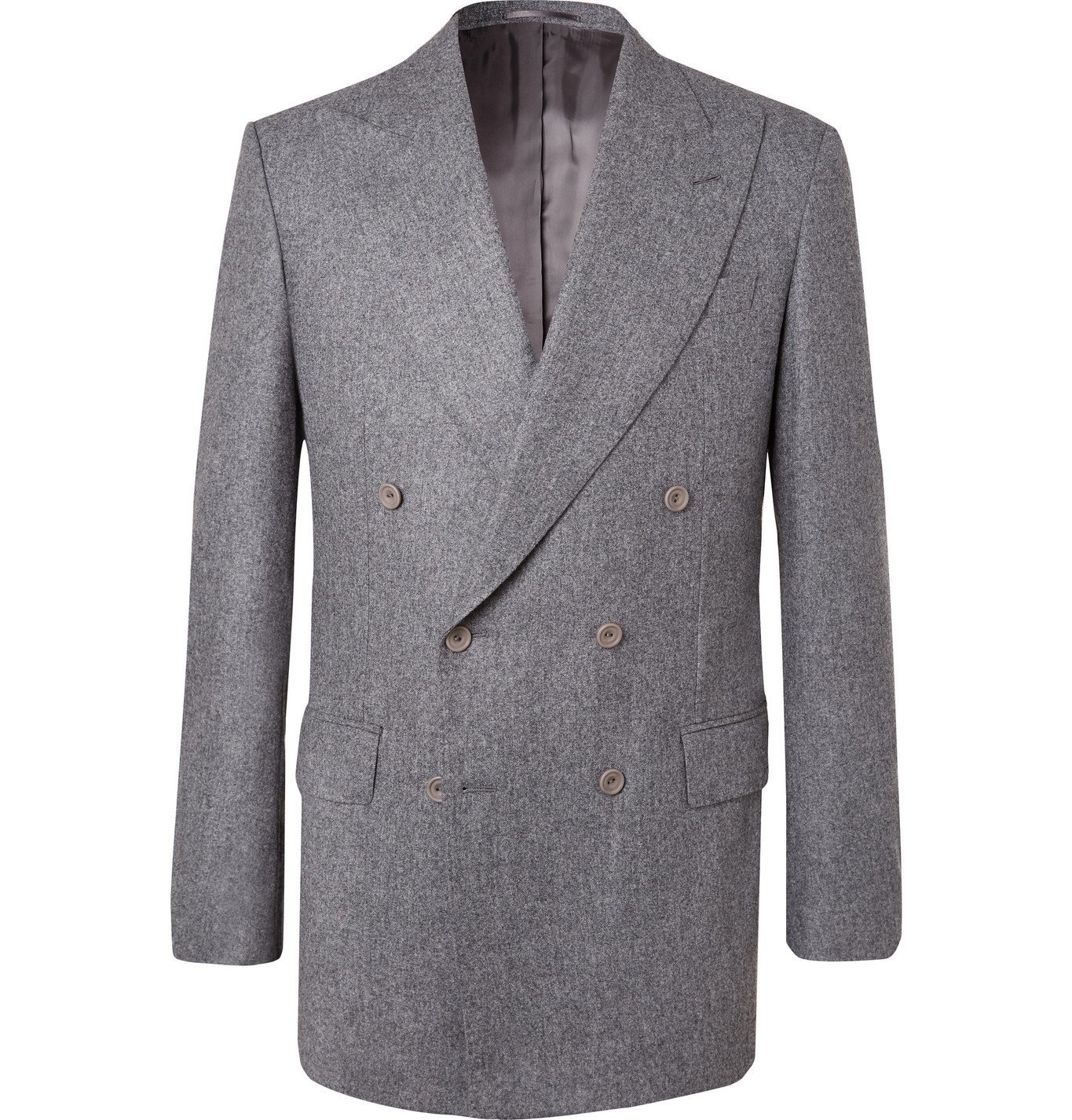 Maximilian Mogg - Grey Double-Breasted Wool-Flannel Suit - Gray ...