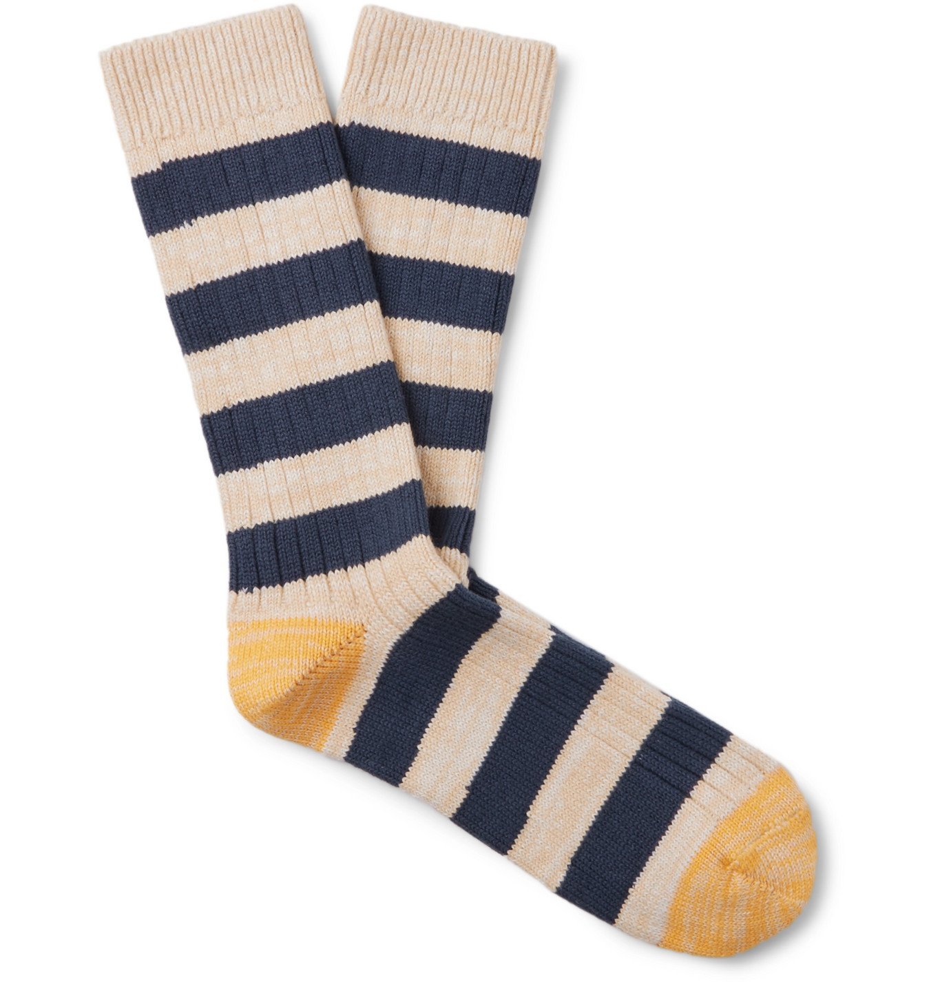 Thunders Love - Nautical Turn Striped Ribbed Cotton-Blend Socks - Multi ...