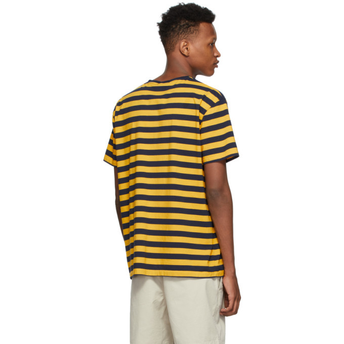 Polo Ralph Lauren Yellow and Navy Striped Classic Fit T-Shirt Polo Ralph  Lauren
