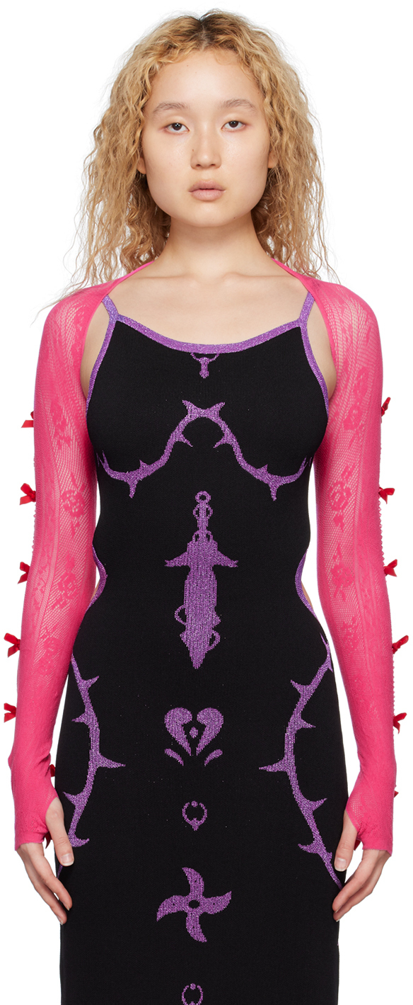 Photo: Nodress Pink & Red Bolero Cardigan