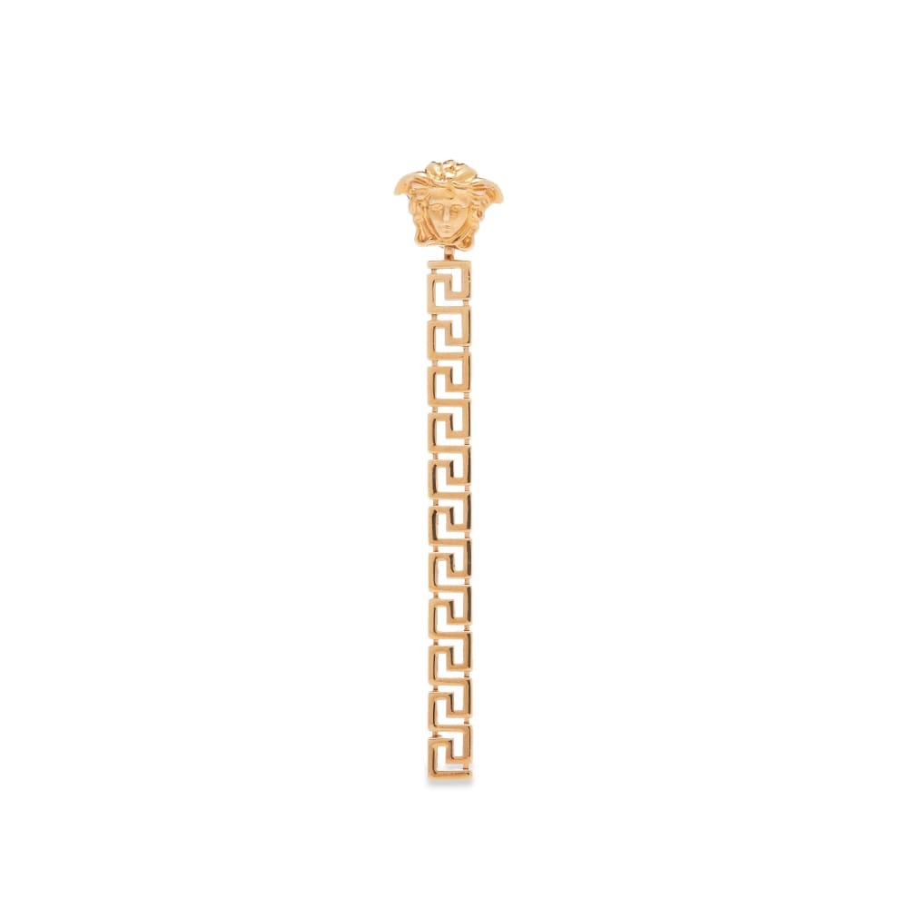 versace greca and medusa drop earrings