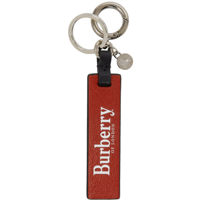 Burberry Red and Black Logo Keychain Burberry