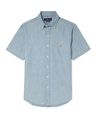 Polo Ralph Lauren - Slim-Fit Button-Down Collar Logo-Embroidered Cotton-Chambray Shirt - Blue