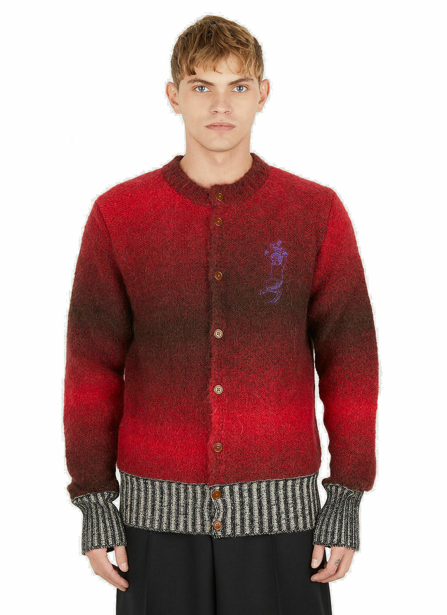 Ombre Cardigan in Red Vivienne Westwood