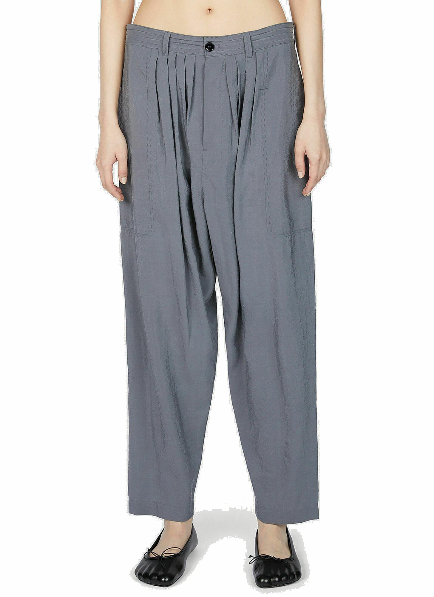 Lemaire - Soft Pleated Pants in Grey Lemaire