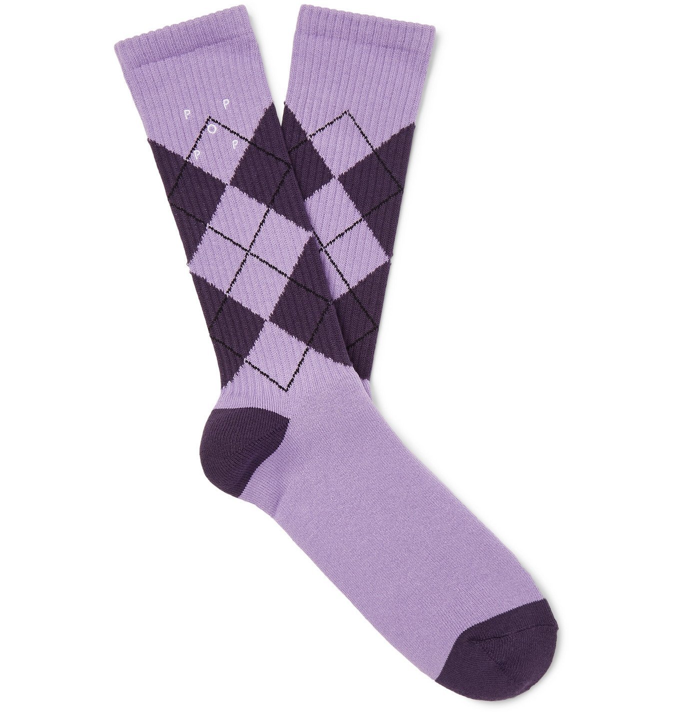 Pop Trading Company - Logo-Embroidered Cotton-Blend Jacquard Socks ...