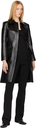 Aya Muse Black Faux-Leather Pisa Trench Coat