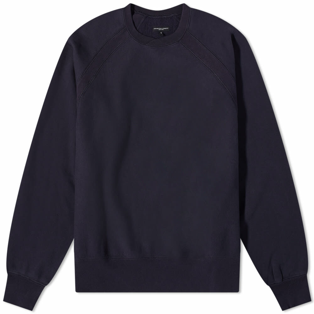 Engineered Garments Men's Raglan Crew Sweat in Navy Engineered Garments